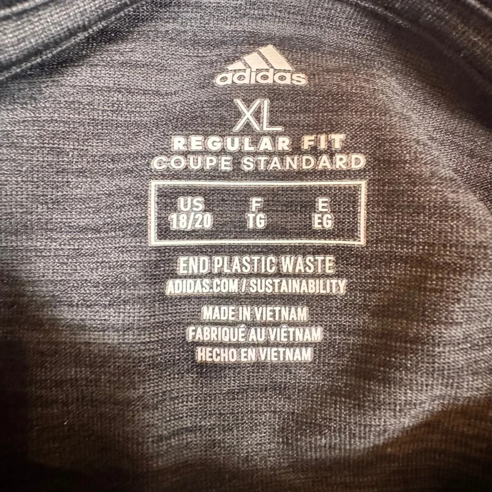 Adidas AEROREADY XL‎ Kids T-Shirt Gray Heather Athletic Training Top